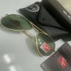 عینک آفتابی ریبن RayBan خلبانی شیشه سبز فریم طلایی